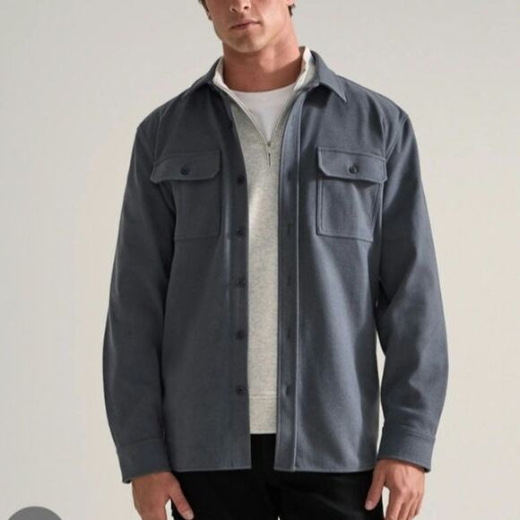 BYLT Basics Other - BYLT Utility Premium Basics Men's light Blue Button Down Shirt Jacket Shacket L